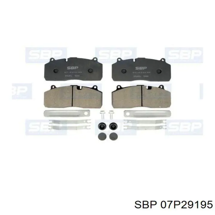 07P29195 SBP Передні гальмівні колодки
