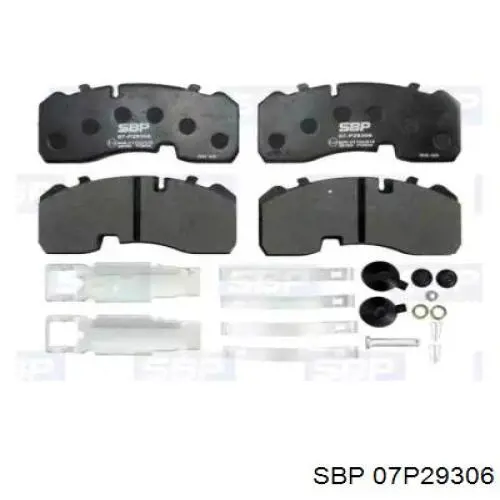 Задні гальмівні колодки SBP 07P29306 ціна, від 62.76 USD