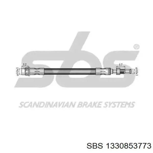 Шланг гальмівний передній 1330853773 SBS
