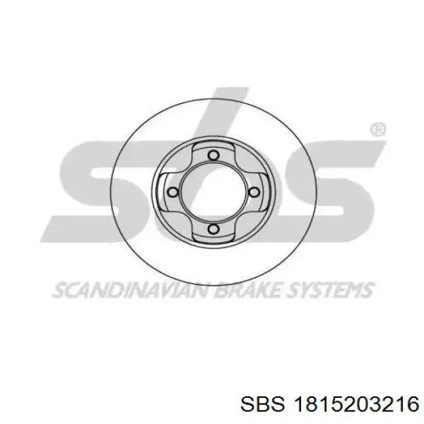 Диск гальмівний передній 1815203216 SBS
