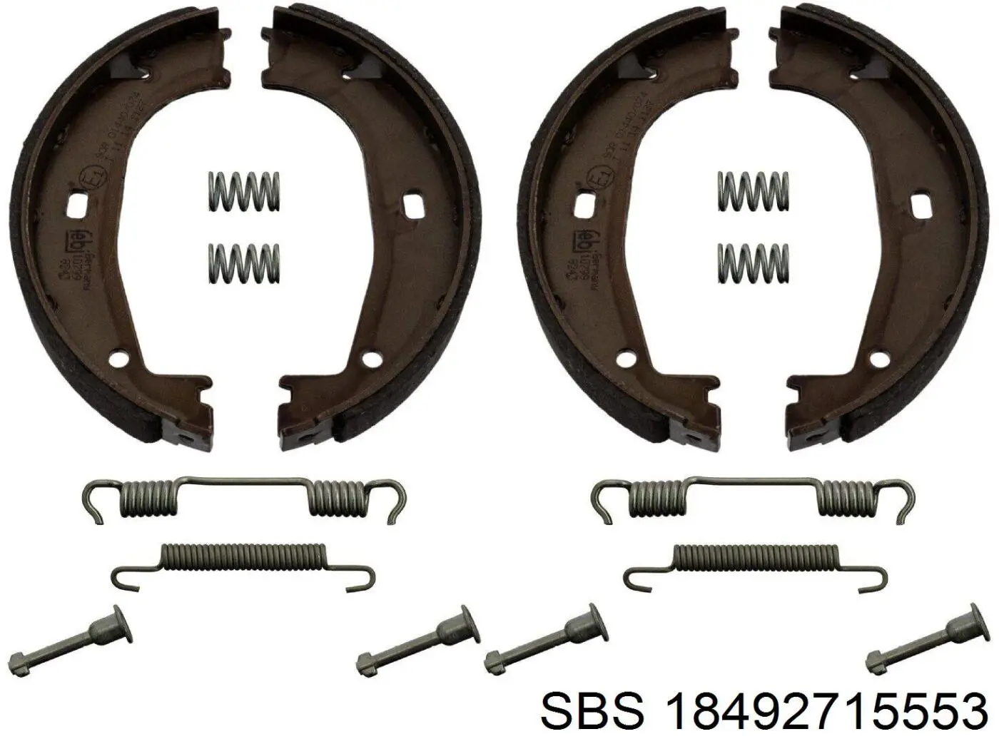 Колодки ручника/стоянкового гальма 18492715553 SBS