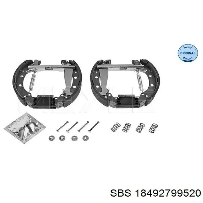 Купити 18492799520 SBS Колодки гальмові задні, барабанні