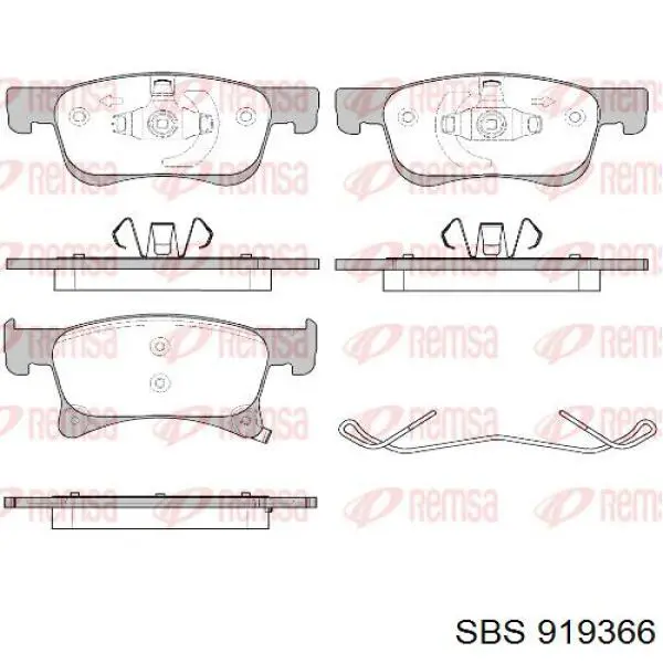 Колодки гальмові задні, барабанні 919366 SBS