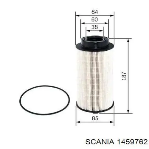 Фільтр паливний 1459762 Scania