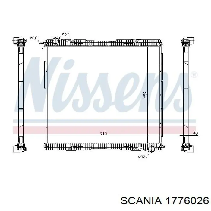 Купити 1776026 Scania Радіатор двигуна
