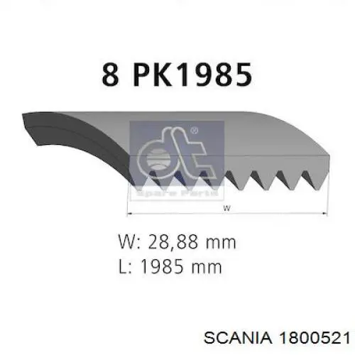 Купити 1800521 Scania Ремінь генератора