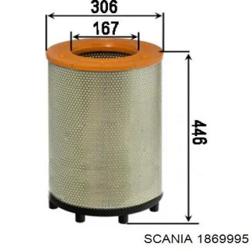 1869995 Scania Повітряний фільтр двигуна