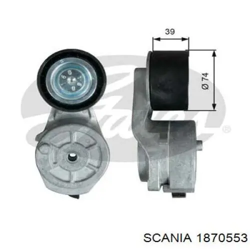 Купити 1870553 Scania Натягувач приводного ременя