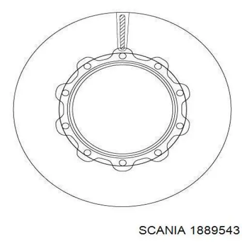 1889543 Scania Гальмо дискове переднє