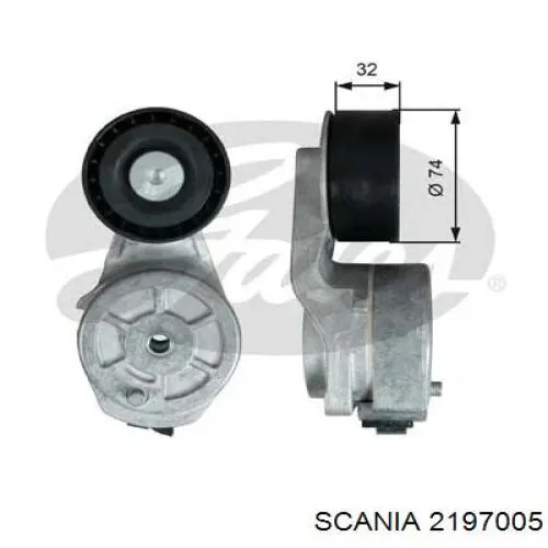 2197005 Scania Натяжна планка поліклинового ременя