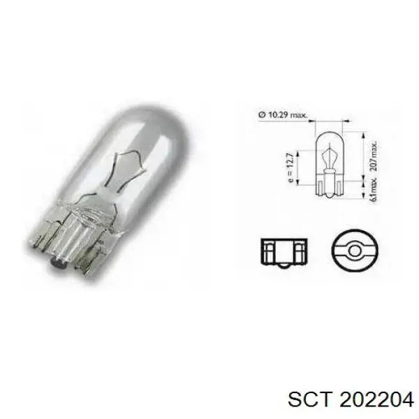 202204 SCT лампочка плафону освітлення салону/кабіни