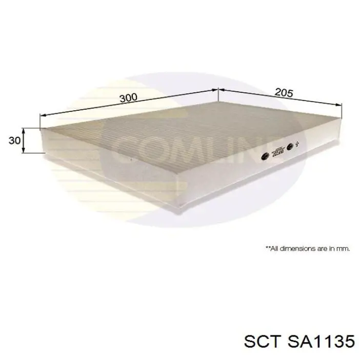 Фільтр повітряний обігрівача SCT SA1135 ціна, від 4.23 USD