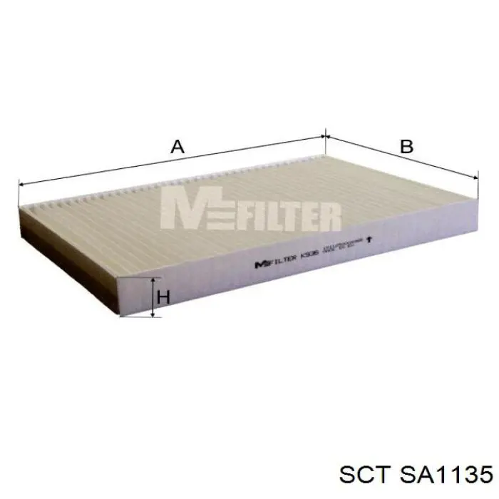 Купити SA1135 SCT Фільтр салону вугільний