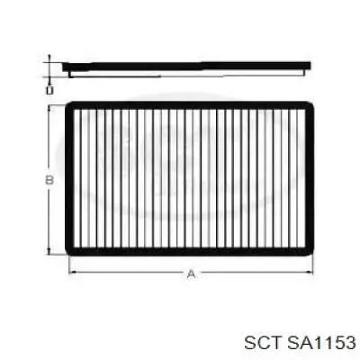 Повітряний фільтр салону SCT SA1153