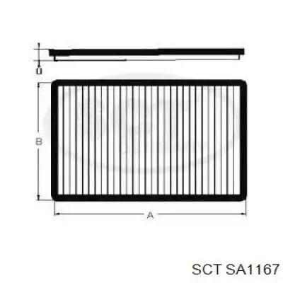 SA1167 SCT фільтр салону