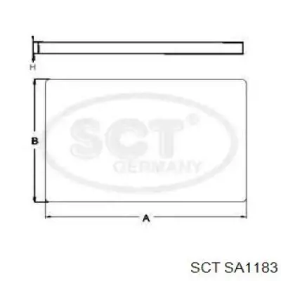 Фільтр повітряний обігрівача SCT SA1183 ціна, від 4.31 USD