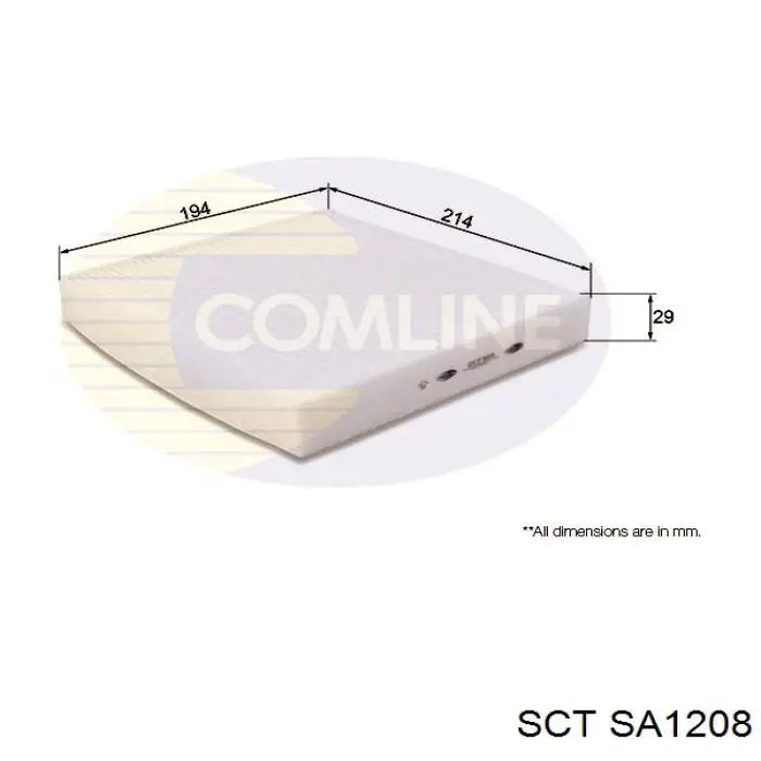 SA1208 SCT фільтр салону