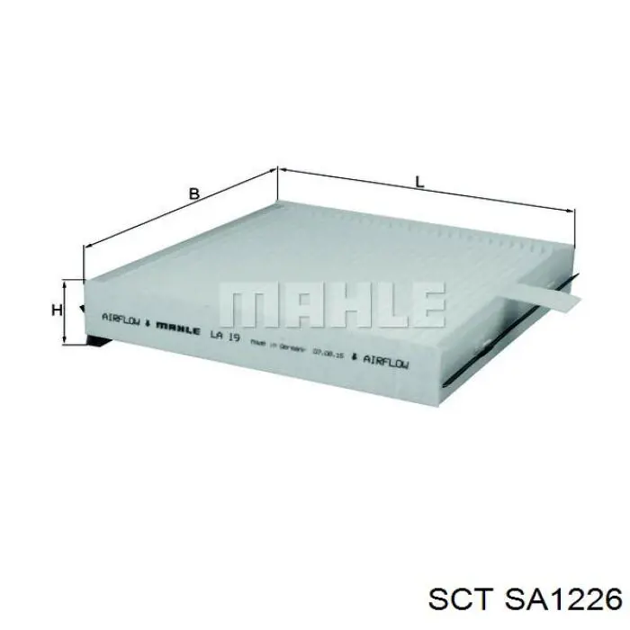 Купити SA1226 SCT Фільтр салону вугільний