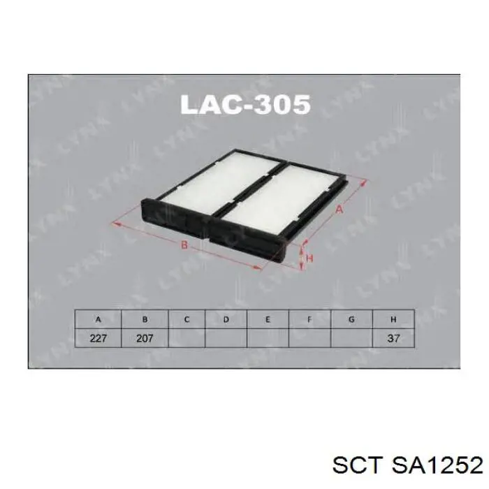 Фільтр повітряний обігрівача SCT SA1252 ціна, від 7.76 USD