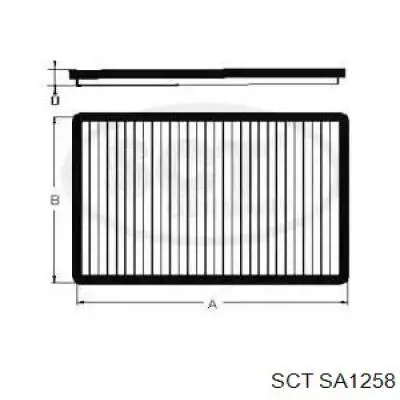Купити SA1258 SCT Фільтр салону вугільний