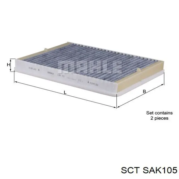 Повітряний фільтр салону SCT SAK105