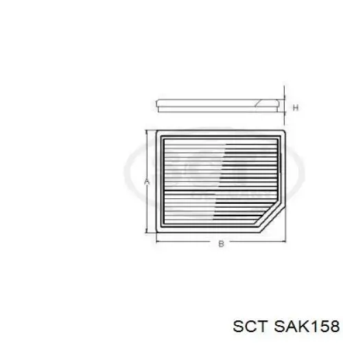 Купити SAK158 SCT Фільтр салону вугільний