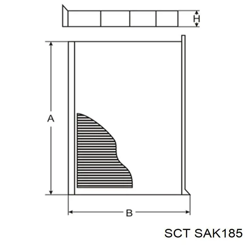Фільтр салону SAK185 SCT
