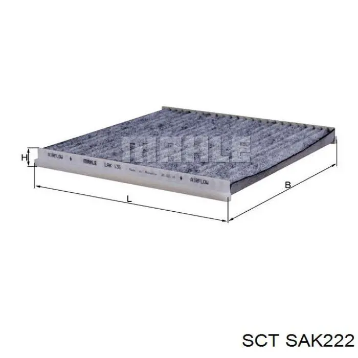 Купити SAK222 SCT Фільтр салону вугільний