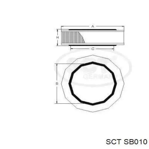 SB010 SCT фільтр повітряний