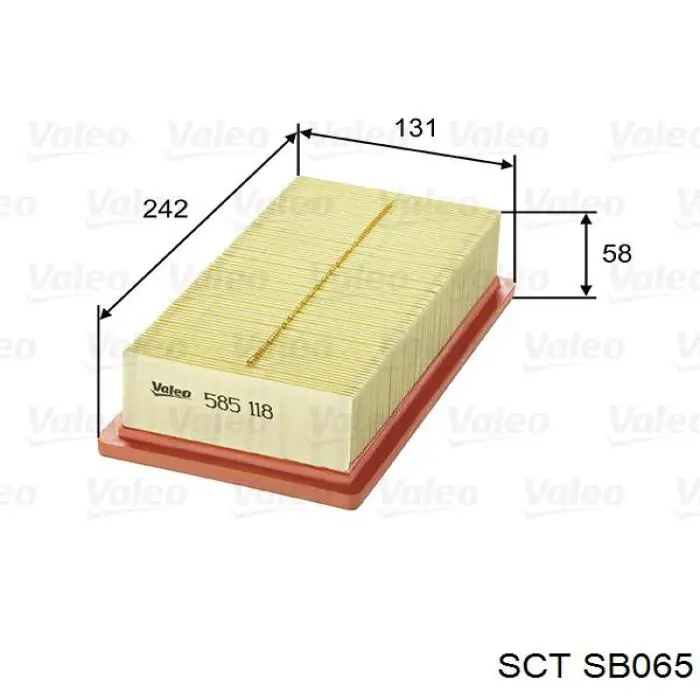 Фільтр повітряний SB065 SCT