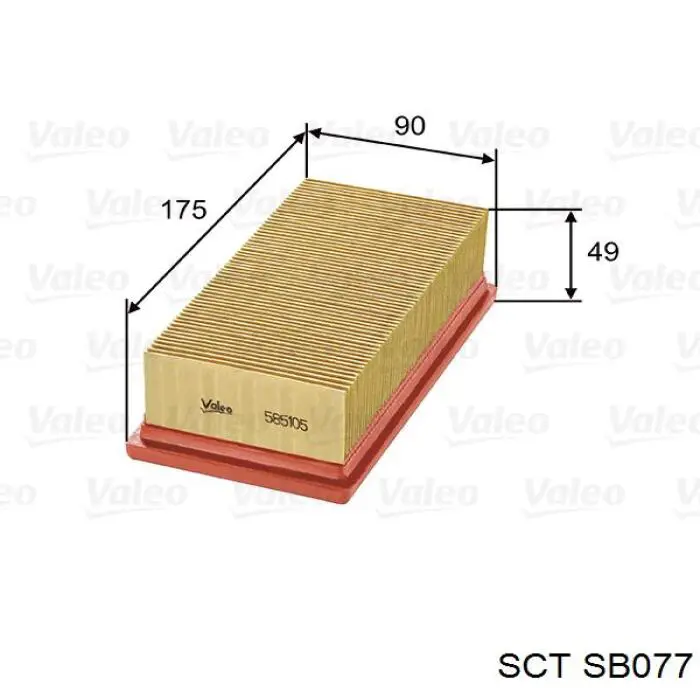 Повітряний фільтр SB077 SCT