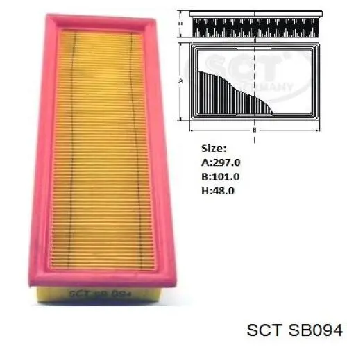 Фільтр повітряний SCT SB094