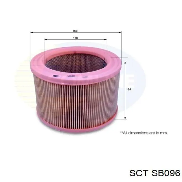 Повітряний фільтр SB096 SCT
