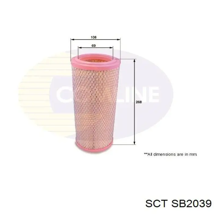 Фільтр повітряний SCT SB2039