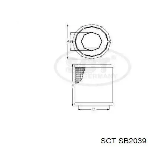 Купити SB2039 SCT Автомобільний фільтр повітря
