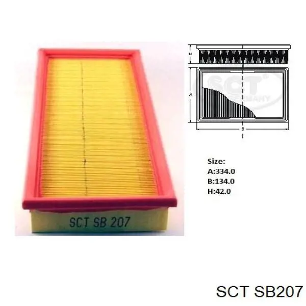 Фільтр повітряний SCT SB207