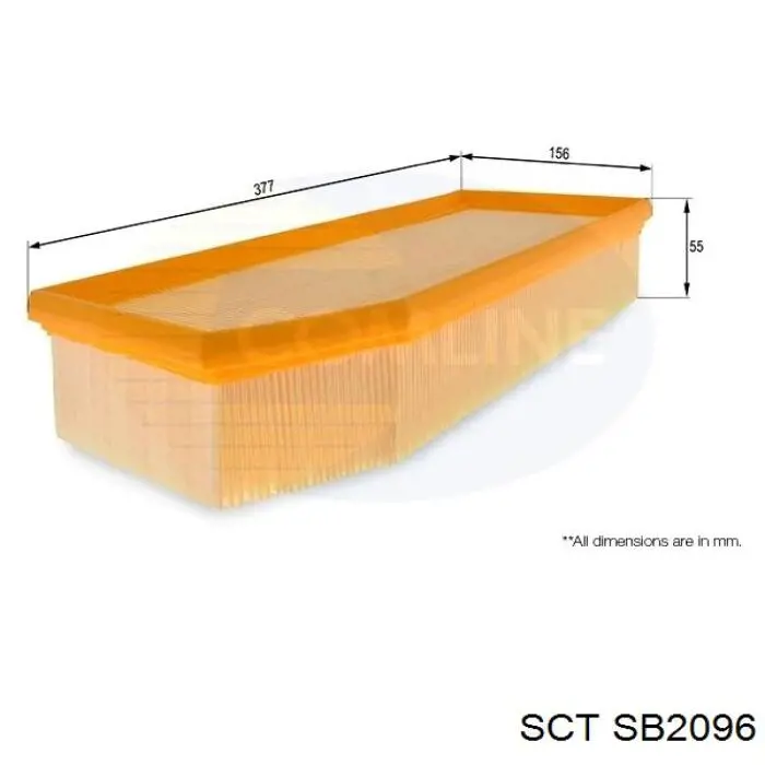 Елемент повітряного фільтра SCT SB2096 ціна, від 6.61 USD
