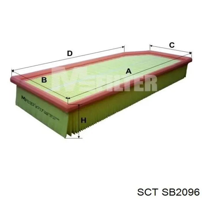 Купити SB2096 SCT Автомобільний фільтр повітря