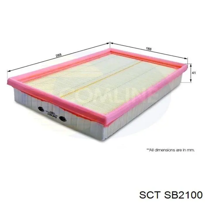 Повітряний фільтр SB2100 SCT