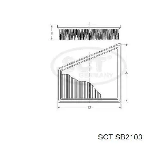 SB2103 SCT фільтр повітряний