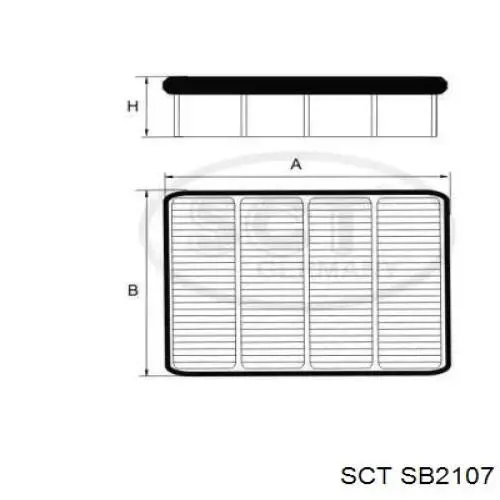 Купити SB2107 SCT Автомобільний фільтр повітря