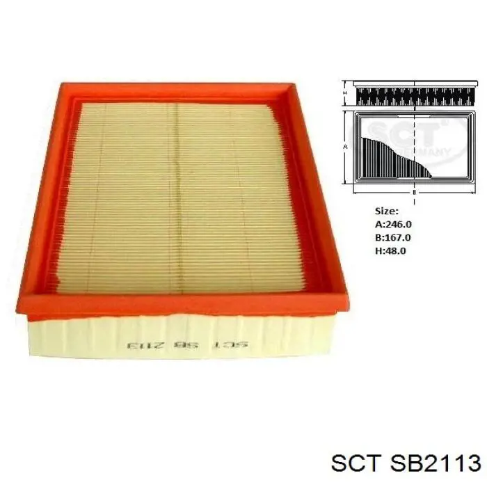 Елемент повітряного фільтра SCT SB2113 ціна, від 4.30 USD