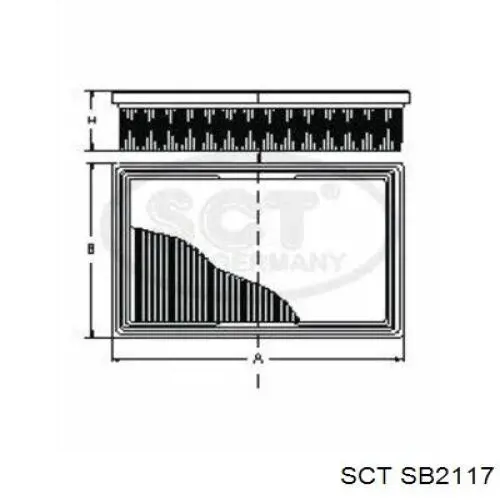 Повітряний фільтр SB2117 SCT