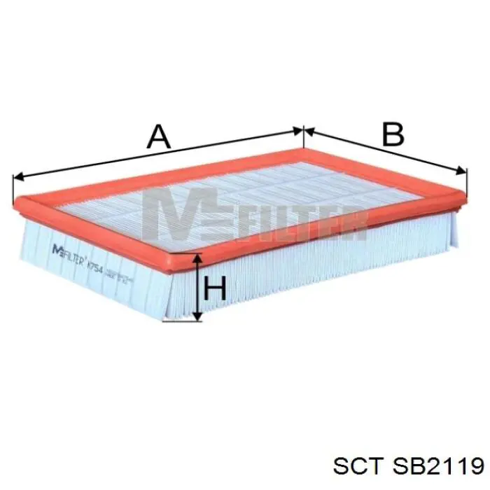 SB2119 SCT Повітряний фільтр двигуна