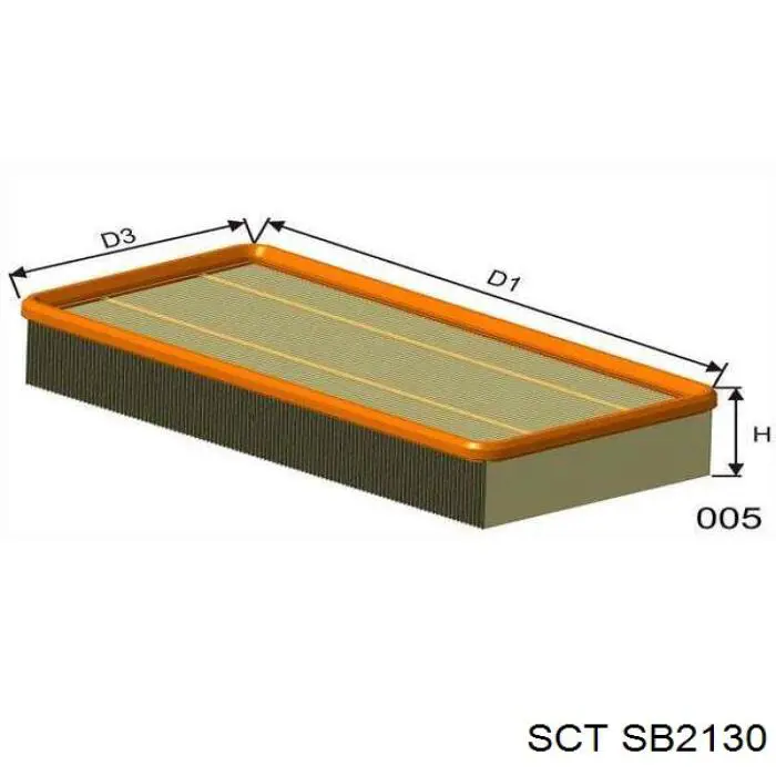 Повітряний фільтр SB2130 SCT