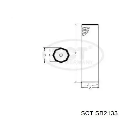 Повітряний фільтр SB2133 SCT
