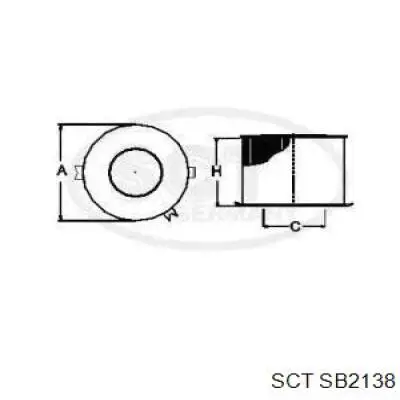 Елемент повітряного фільтра SCT SB2138 ціна, від 11.89 USD