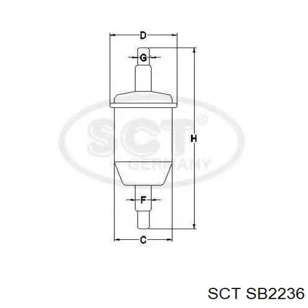 Повітряний фільтр SB2236 SCT