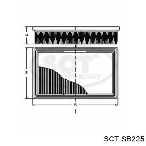 SB225 SCT фільтр повітряний