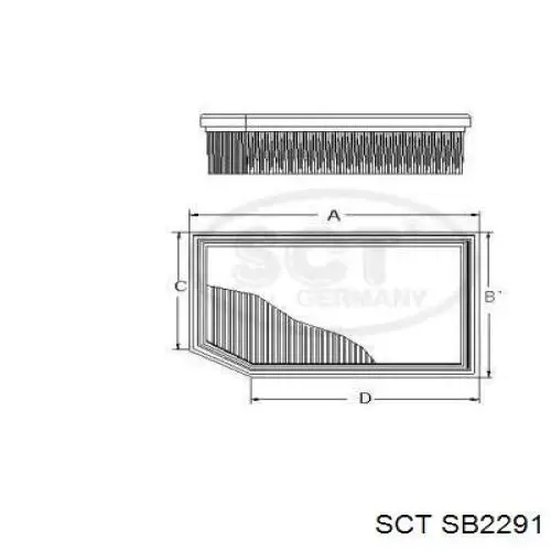 Фільтр повітряний SB2291 SCT